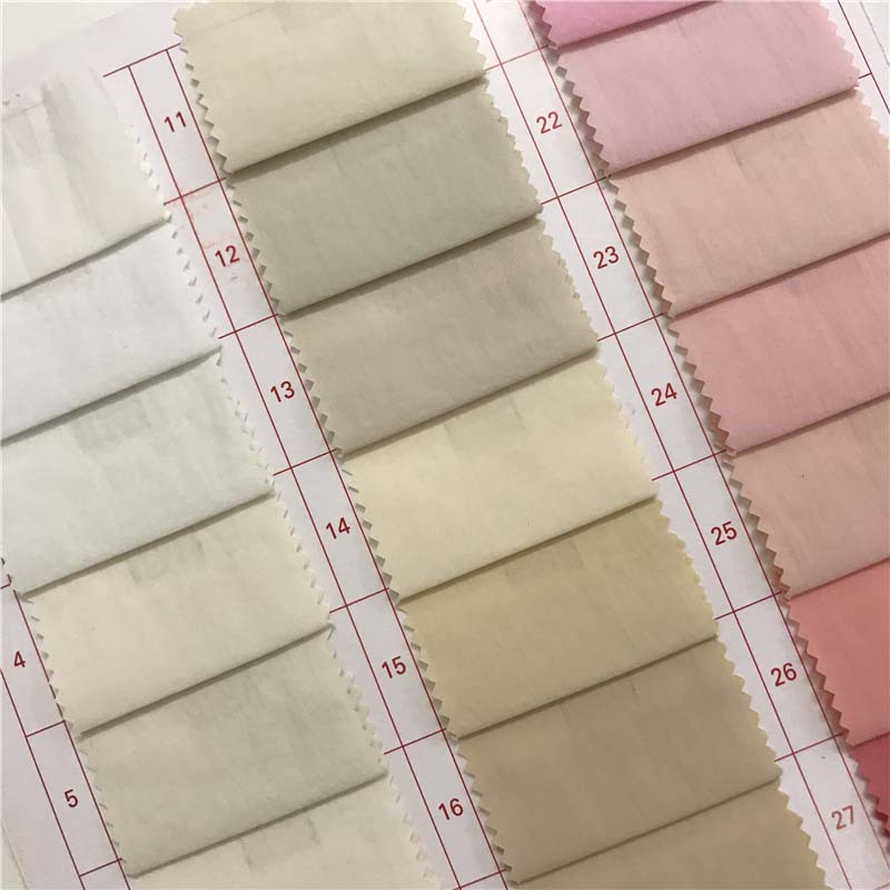 40D小米皱尼龙皱防水梭织面料164个颜色现货供应厂家直销M823007