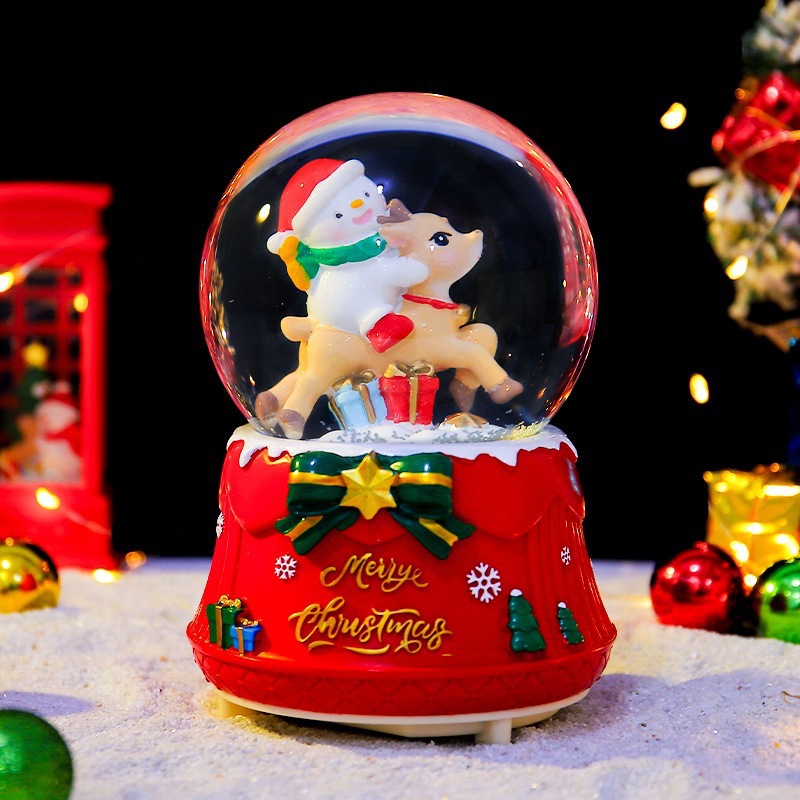 Nuevos regalos de Navidad luminosos bolas de cristal de nieve de agua decoraciones de Navidad al por mayor transfronterizas regalos para niños