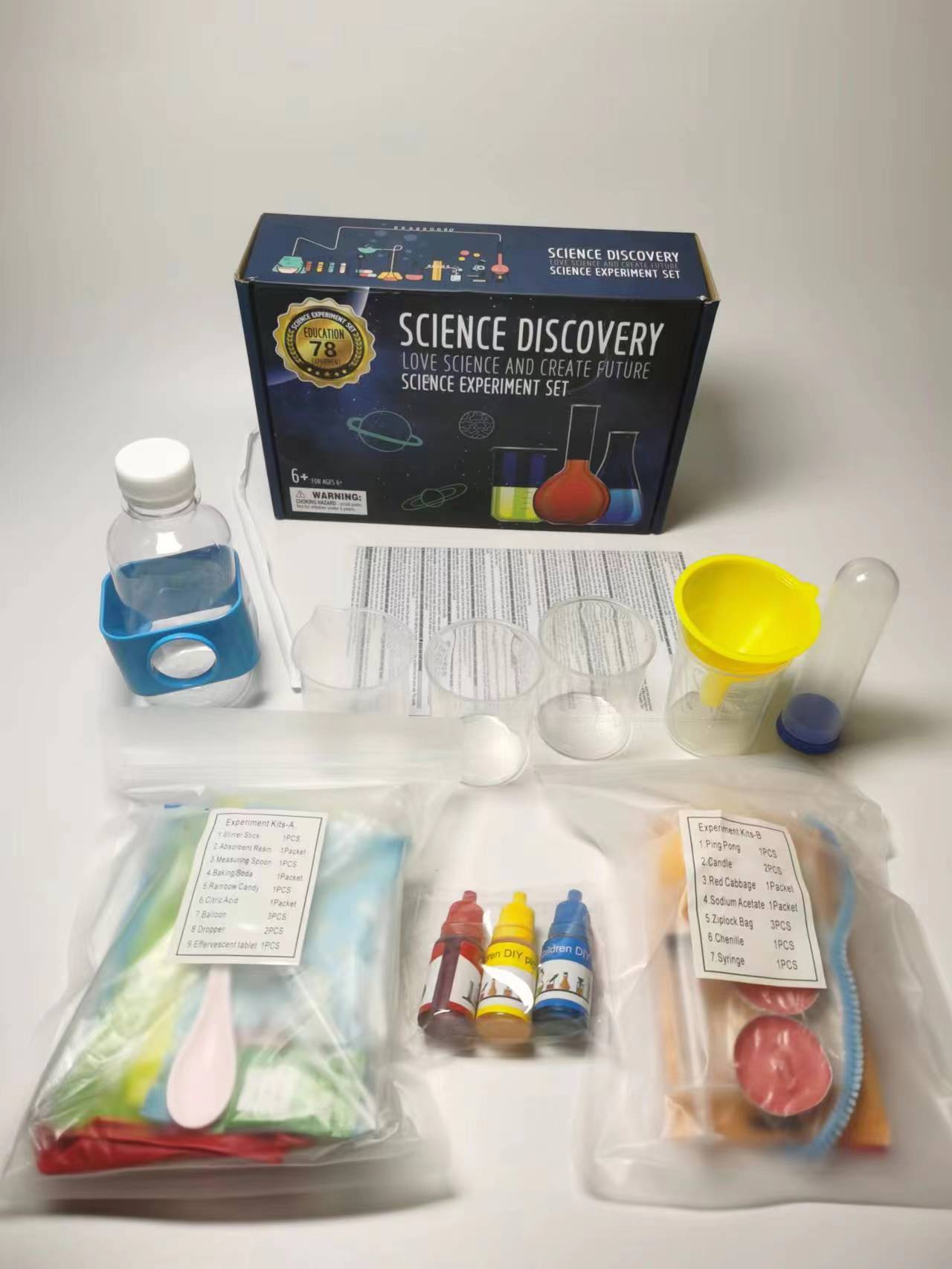 El experimento de Ciencia para Niños se adapta a los estudiantes de escuela primaria transfronteriza Venta caliente ciencia y educación educativa interactiva DIY química pequeño experimento Juguetes