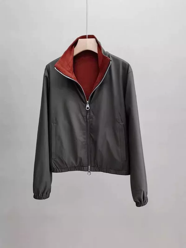 Double-sided windproof waterproof cashmere autumn jacket