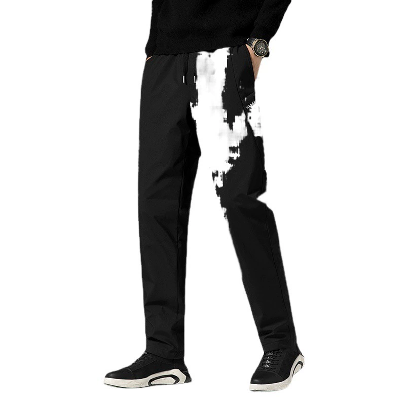 2021 Зимние новые пуховые брюки утолщенные Теплые повседневные брюки мужские корейские белые утиный пух свободные мужские брюки больших размеров