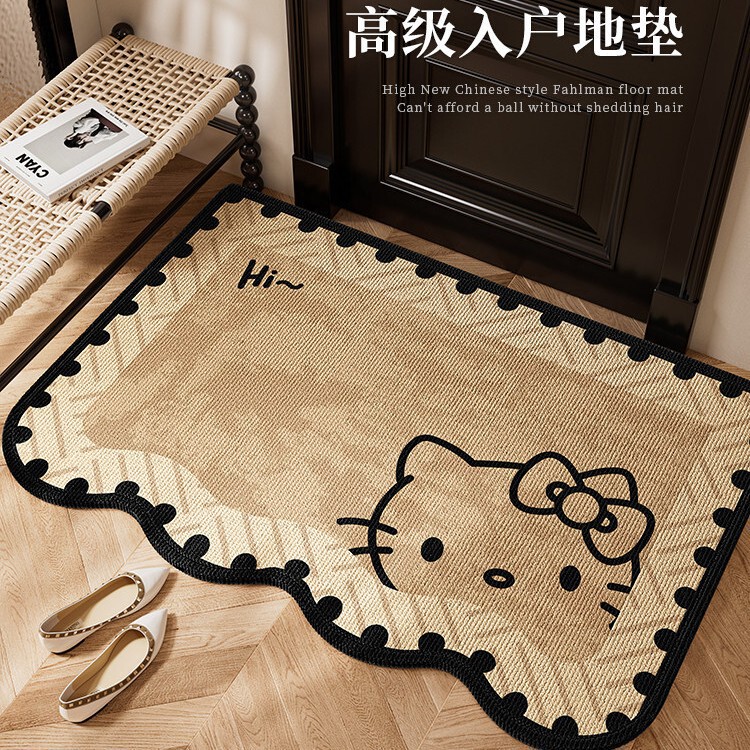 Vintage-Style Cartoon Cat Entrance Door Mat for Home Use, Dust-Scraping and Dust-Removing Foot Mat for Entryway, Non-Slip and Wear-Resistant Floor Mat Vintage-Style Cartoon Cat Entrance Door Mat for Home Use, Dust-Scraping and Dust-Removing Foot Mat for Entryway, Non-Slip and Wear-Resistant Floor Mat