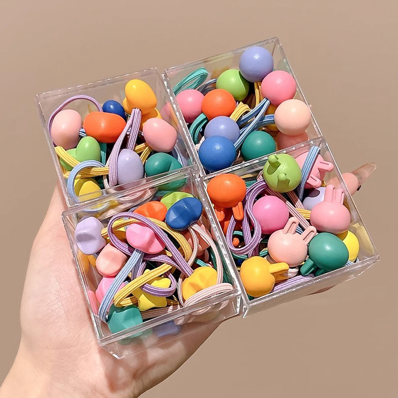 Anillo de cabello de color de caramelo para niños de alta elasticidad y durabilidad para atar el cabello de banda de goma para niñas cuerdas para el cabello no lastimas adornos para el cabello