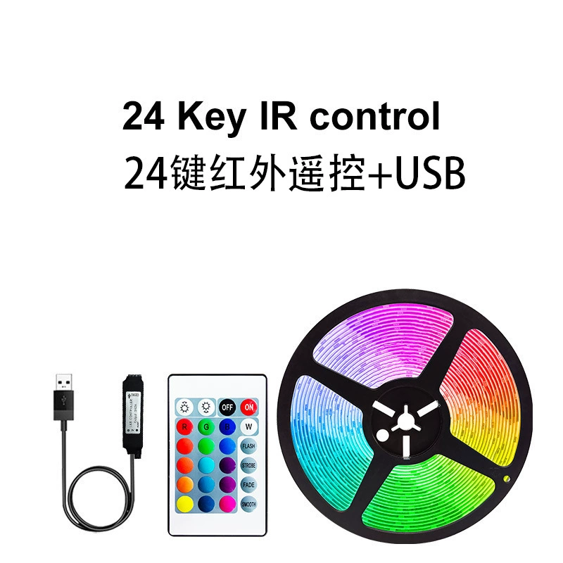 Светодиодная световая лента RGB, 5V/12V, пультик и Bluetooth управление, длина от 1 до 20 м