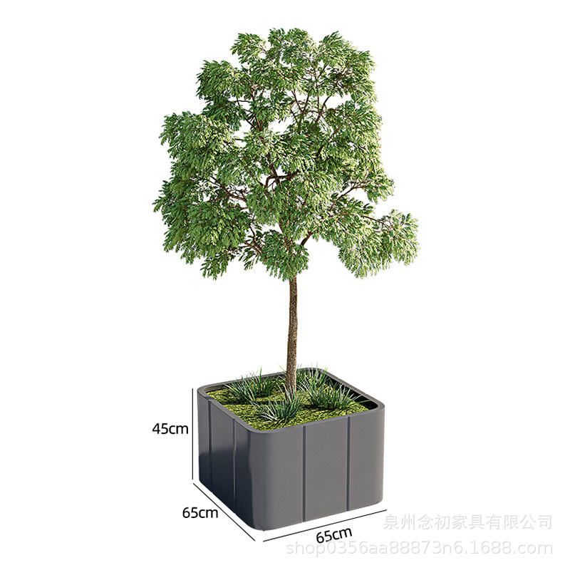 戸外鉄芸花箱組合せ販売部商店街は緑化花壇カフェ街のステンレス花溝を遮断している