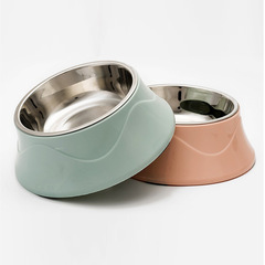 Stainless steel dog bowl dog plate dog food bowl wholesale large dog food bowl pet supplies anti-slip environmentally friendly odorless pet bowl