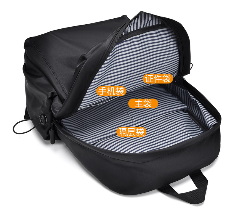 New cross-border large-capacity business and leisure travel backpack, high school computer bag, school bag, men's commuting backpack undefined