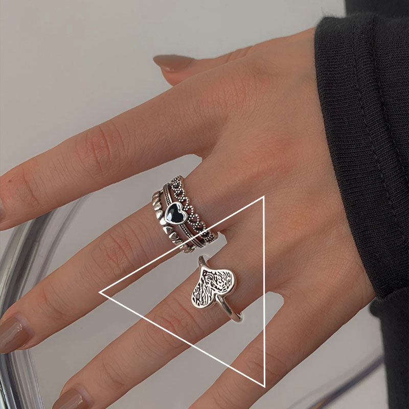 Open Love Heart Ring Female SpecialInterest Design Affordable Luxury Fashion Refined Personalized Retro HighGrade Temperament Fashionpicture9