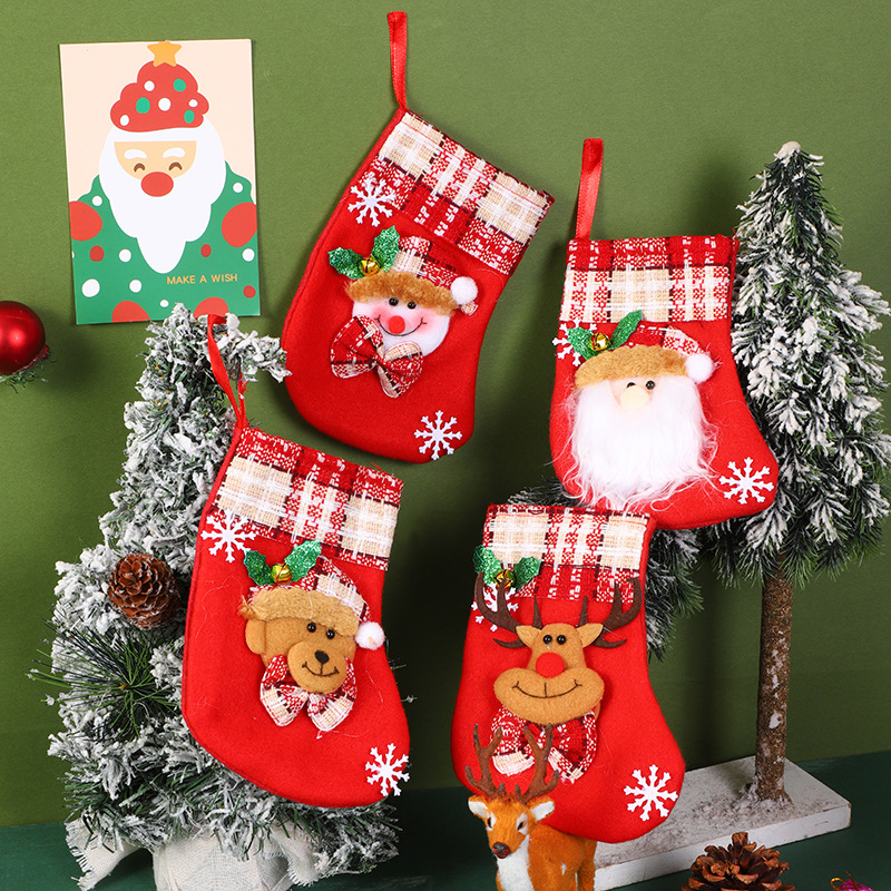 36g Weight Hanging Ornaments Event & Party Supplies 1 Piece Quantity Party, Festival Occasion Nonwoven Material Christmas Festival Santa Claus, Christmas Socks, Snowman Pattern Cartoon Style, Cute Style Christmas Cartoon Style Cute Santa Claus Christmas Socks Snowman Nonwoven Party Festival Hanging Ornaments 3