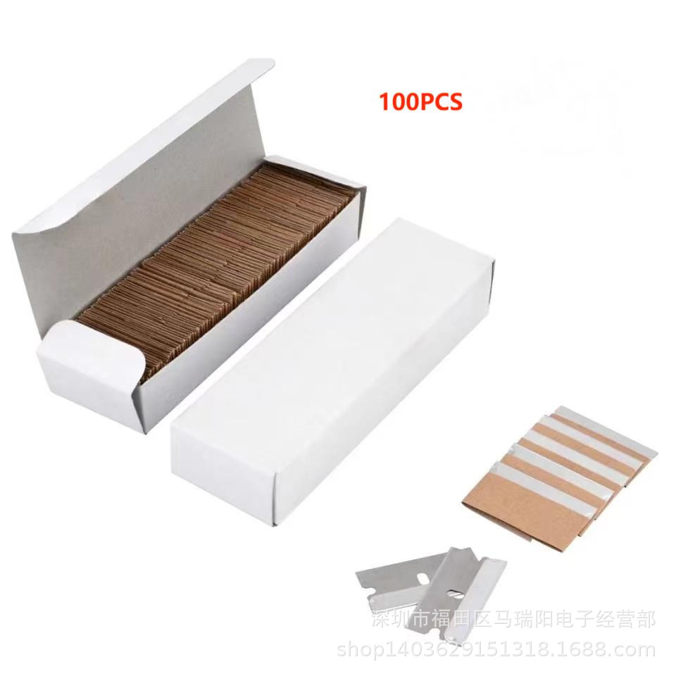 厂家货源玻璃除胶刀片 单面刀片汽车贴膜清洁铲刀片手机贴膜套装