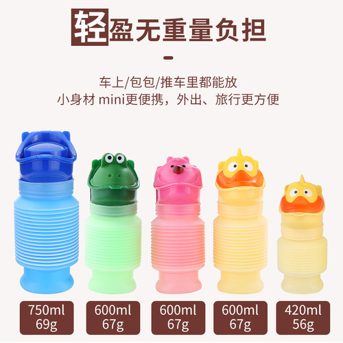 Baby Travel Children Urinal Car Portable Urinal Cartoon Urinal Bucket Urinary Receiver Urinal Bucket Wholesale