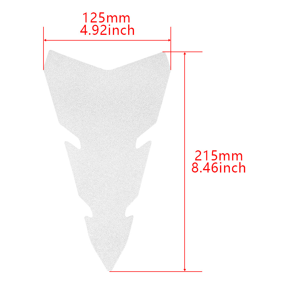 Aplicable a Suzuki Yamaha Hauge Kawasaki motocicleta modificada adhesivo protector del tanque de combustible adhesivo de hueso de pez adhesivo transparente esmerilado