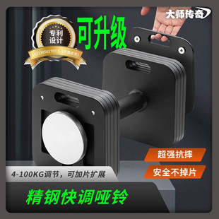 Master Legendary Dumbbell Plug-in Adjustable, Efficient and Removable Multifunctional Pure Steel Fitness Equipment for Men and Women Home
