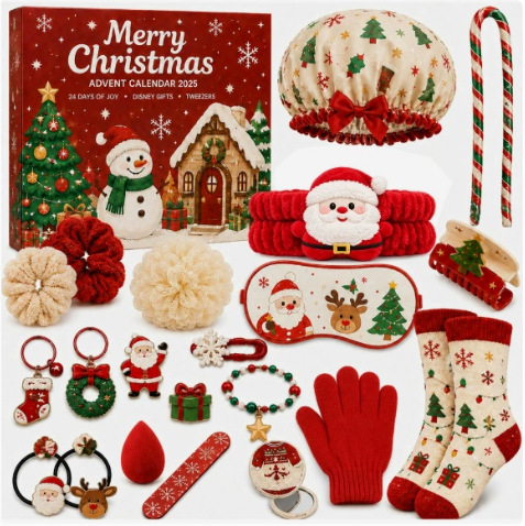 Caja Sorpresa de Bloques de Construcción de Navidad de Plástico Antiestrés, Ensamblable para Regalos de Navidad image 14