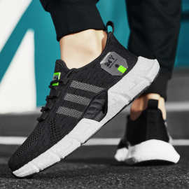 踩屎感男鞋爆米花超软泡沫底底高弹飞织运动鞋情侣跑步减震鞋轻便