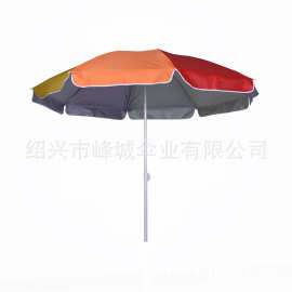 定制沙滩伞 8色牛津布涂银沙滩伞 带转向伞