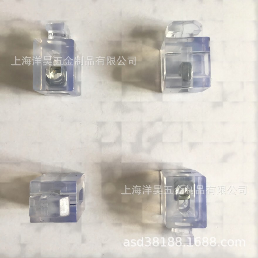 供应透明固定块 间隔连接件 白色胶粒 黑色间隔块 隔板固定块