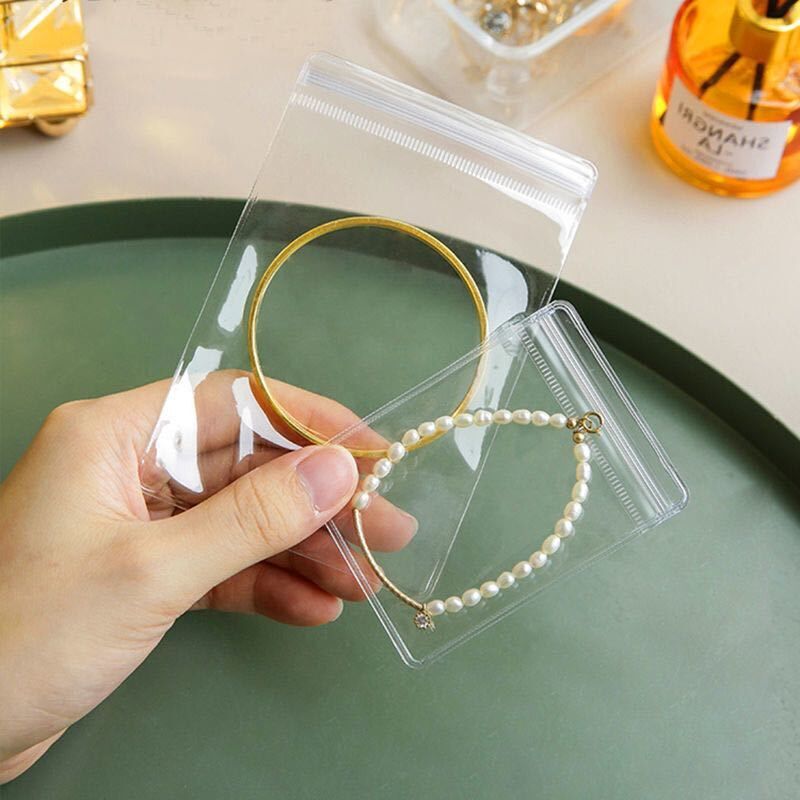 Transparent Pvc Ziplock Bag Jewelry Storage Bag Jewelry Bracelet Bracelet Packaging Plastic Sealing Packaging Bag