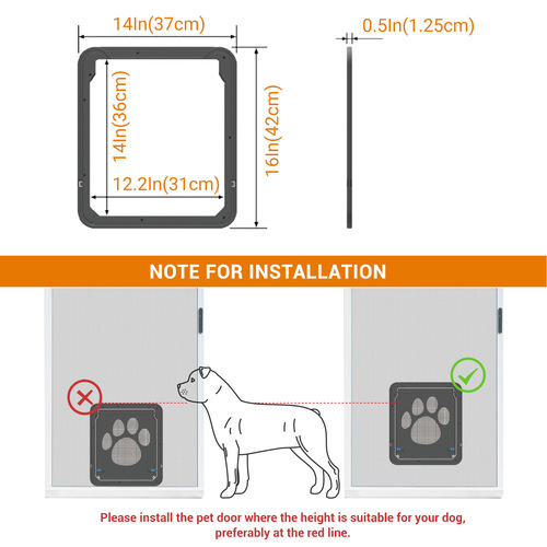 Pet supplies dog paw print door anti-bite for medium and large dogs dog screen door cat and dog door factory direct sales wholesale