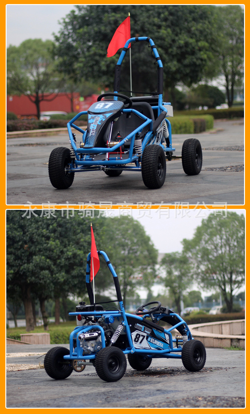 Cross-Border Children's and Adult Electric Mini Go-Karts, 125Cc Gasoline Electric 48V Two Models of Four-Wheel Motorcycles and Beach Vehicles