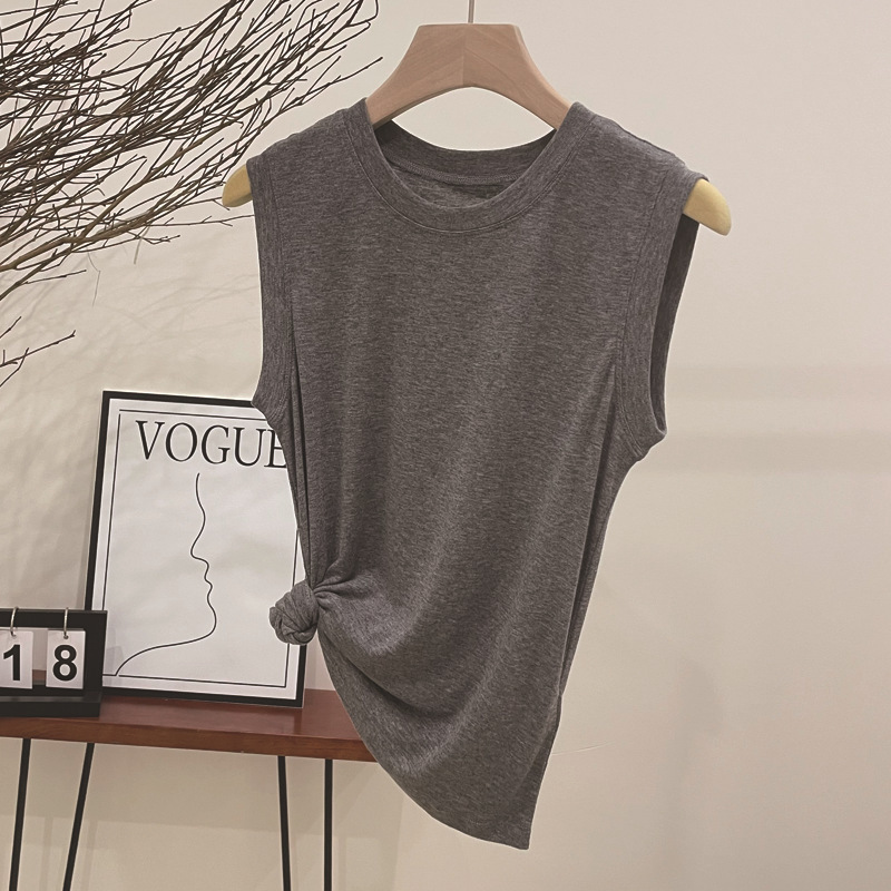 Vest Women's Tops Women's Bottoming Lyocell Tencel Vest Can Be Worn Outside, Casual, Slim, Comfortable and Versatile