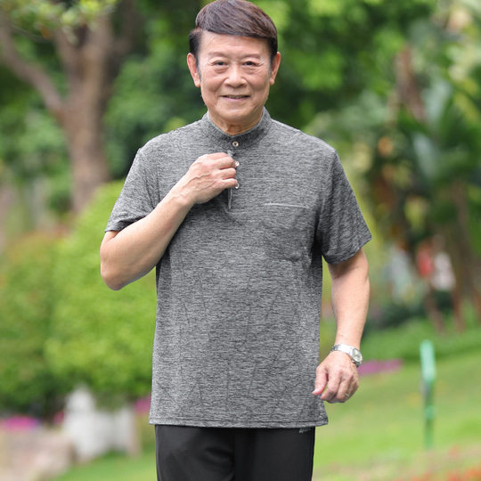 Summer Suit Middle-aged and Elderly Men's Casual Sports Dad Suit Loose Short-sleeved T-shirt Grandpa Clothes Two-piece Set