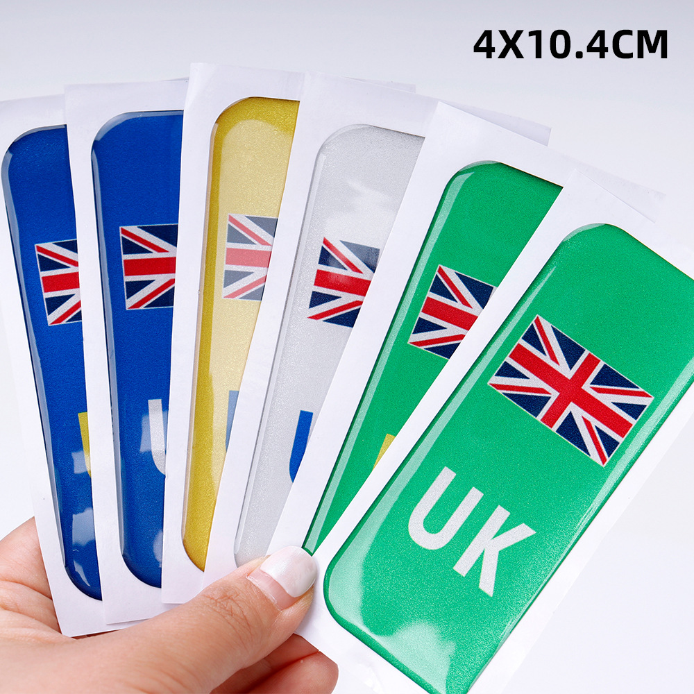 UK UK matrículas de automóviles pegatinas para conducir en Europa de calidad vinilo pegatinas 3D estereoscópicas UK pegatinas de automóviles image 1