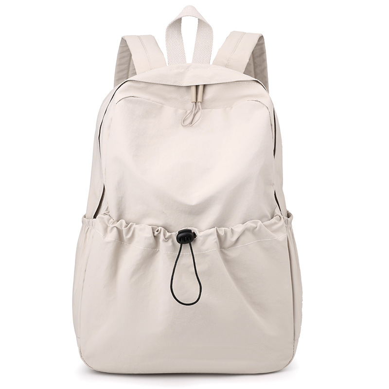 Mochila coreana de tela de nylon de color sólido, mochila de gran capacidad casual simple para estudiantes universitarios de ambos sexos, mochila ligera universal