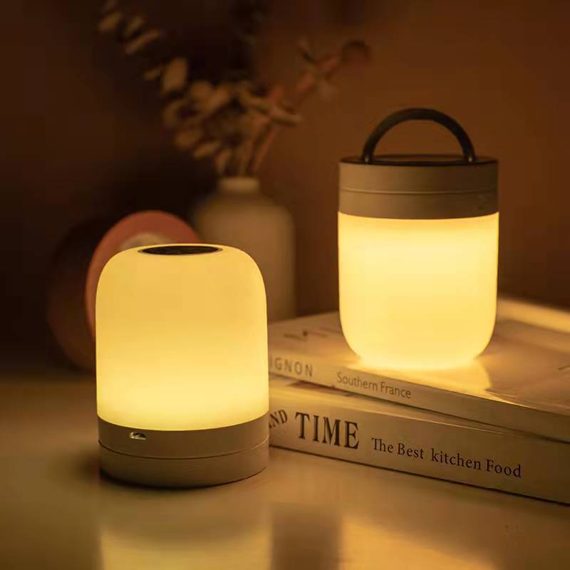 Warm mini bedside lamp USB charging touch adjustment colorful atmosphere mother and baby eye care nursing night light