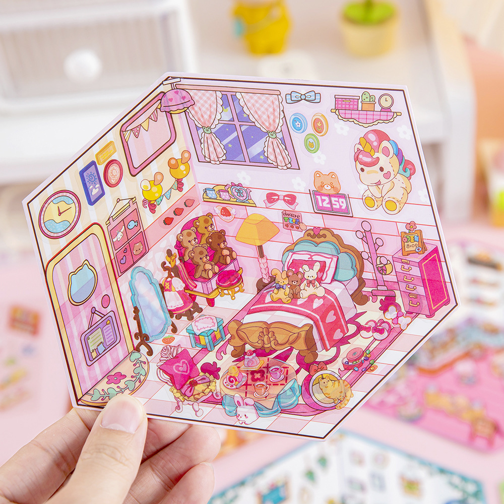 Small three dimensional sticker