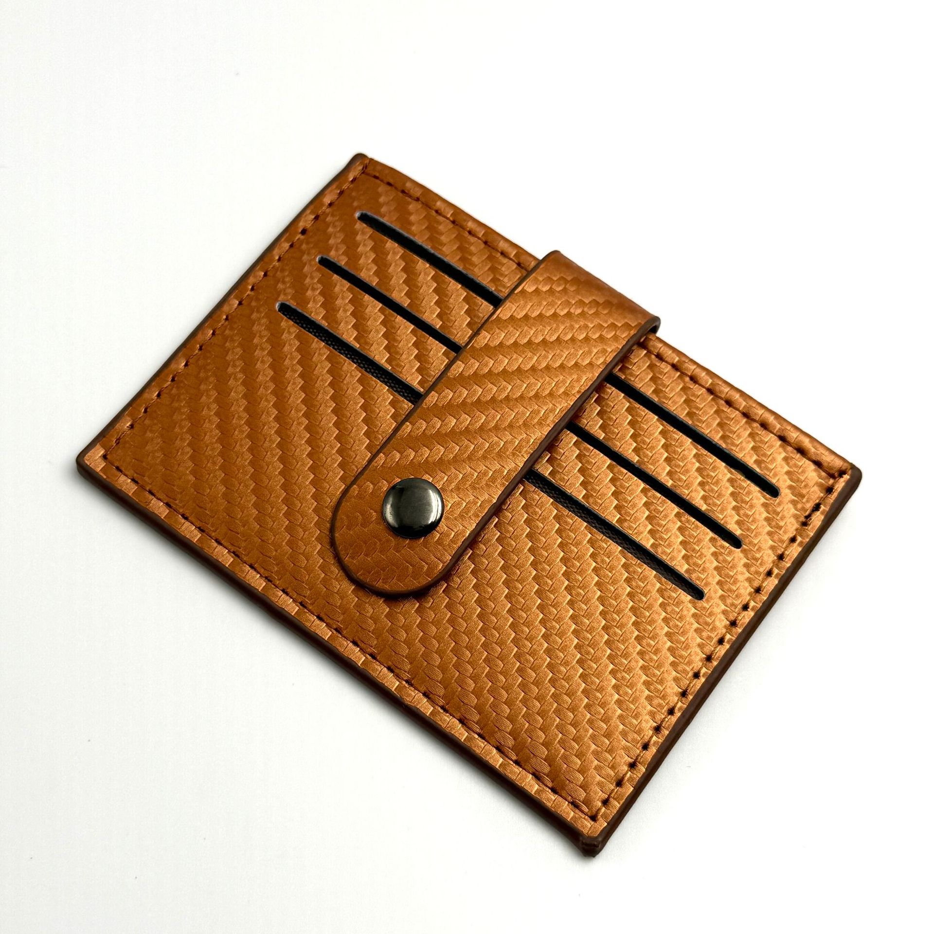 Nuevos productos transfronterizos bolsas de tarjetas de carbono, cuero PU ultra delgado mini exquisito gran capacidad bolsa de cambio Amazon venta caliente