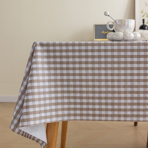 Waterproof and Oil-Proof PVC Tablecloth, Washable Desk Cover, Instagram Style Student Rectangular Dining Table Cloth, Coffee Table Mat