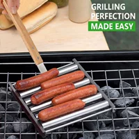 Spot Hot Dog Roller Новый хот-дог ролик из нержавеющей стали колбаса ролик с ручкой Барбекю ролик