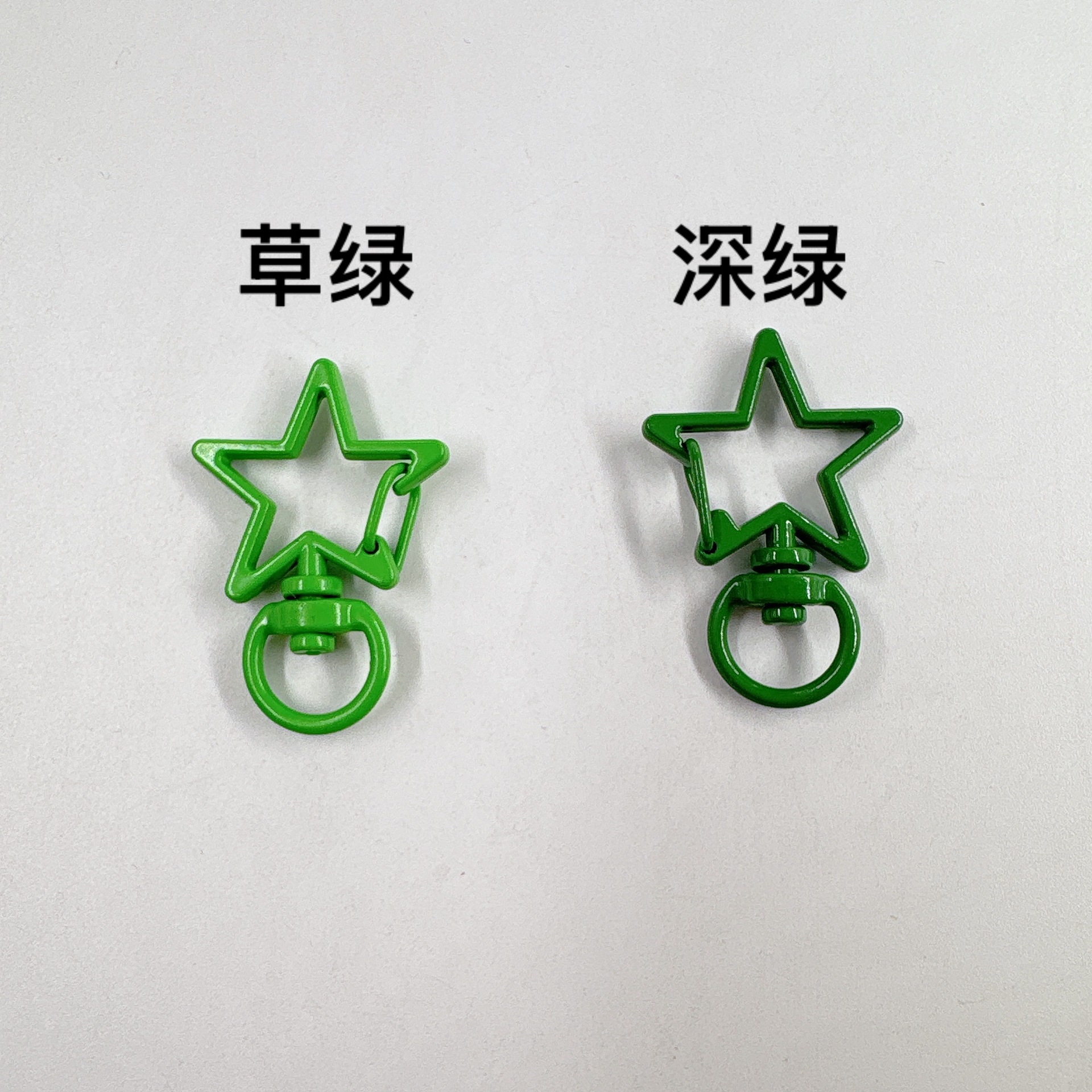 Color pintado hebilla de estrella de cinco puntas hebilla de langosta hebilla de perro hebilla de Primavera de aleación llavero bricolaje colgante accesorios de joyería