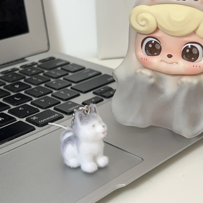 立体的なかわいい植毛子犬楽しいキーホルダー漫画甘いバッグペンダントカップル親友ギフトアクセサリー|undefined