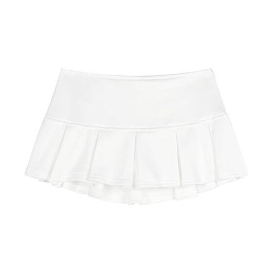 Grey Anti-glare Pleated Skirt Women's Summer American Style Hot Girl Skirt Sports Skirt Low Waist Skirt