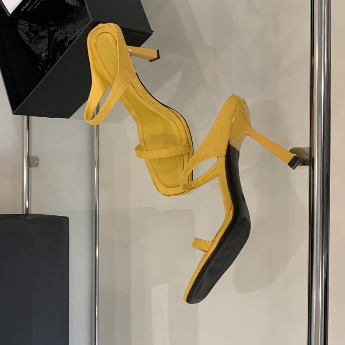 2025 Summer New Style One-Strap Thin High Heel Lazy Outdoor Half-Slip Beach Vacation Open-Toe Women's Sandals_vogvips.com