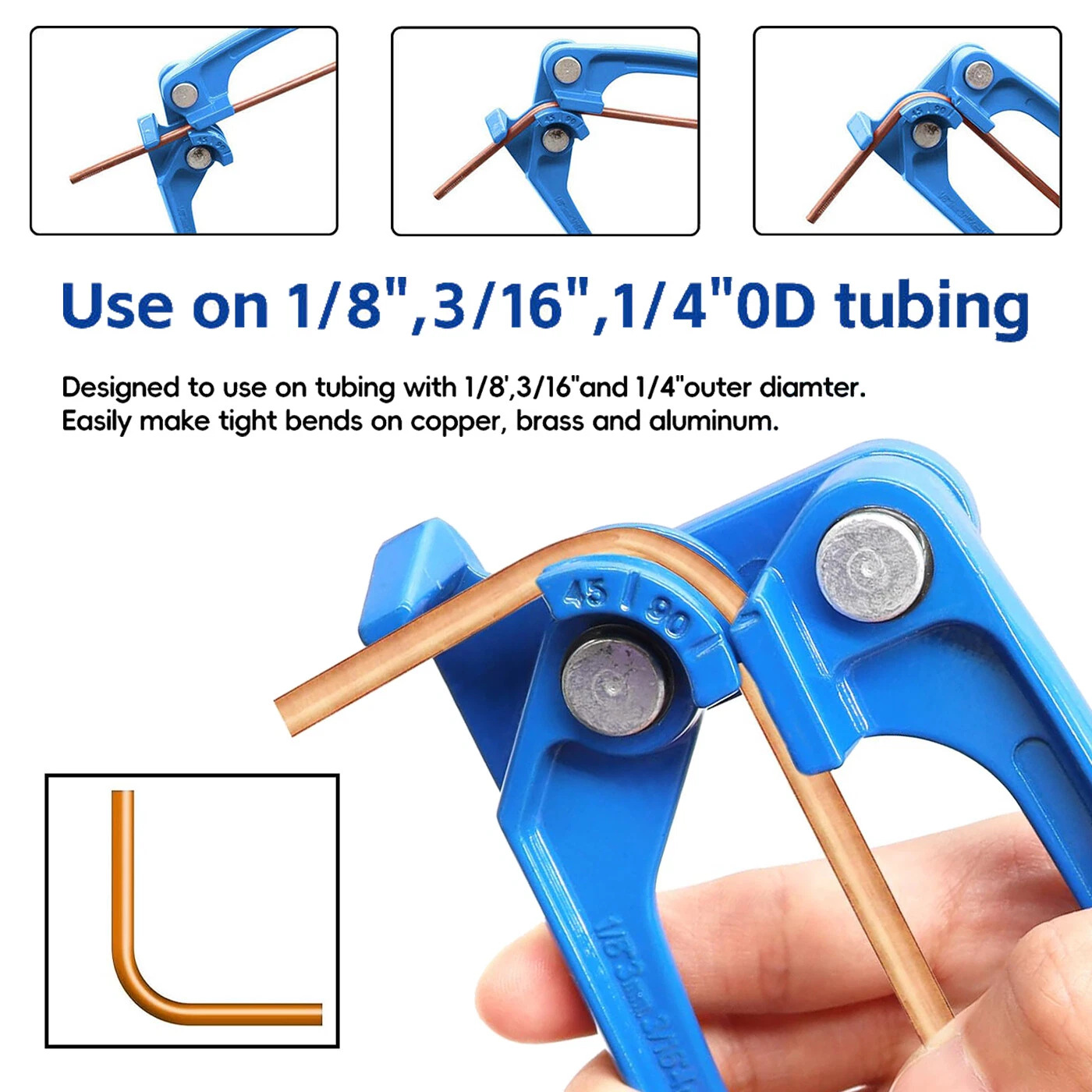 Brake Pipe Flaring Tool Set, Brake Hose Expander, Copper Pipe Flaring Tool 4.75mm Din/Sae