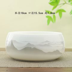 大号茶洗陶瓷家用办公室茶渣缸水洗茶杯盆功夫茶具配件小水盂笔洗