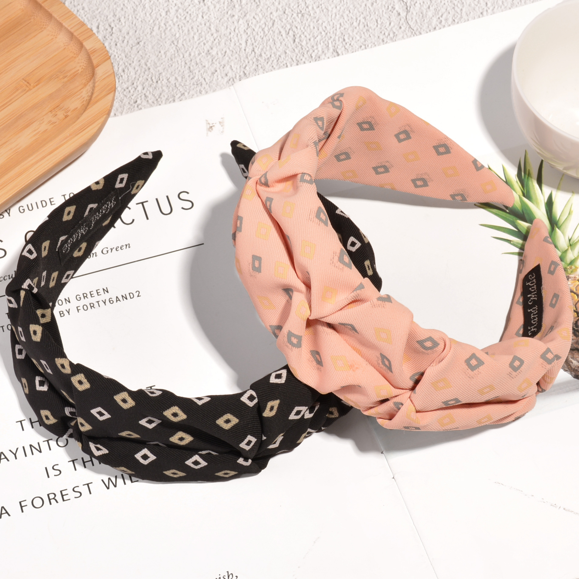 Printed Fabric Wide Side Headband display picture 5