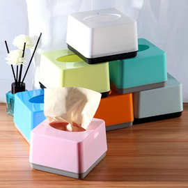 广告商用礼品正方形塑料纸巾盒家用饭店客厅餐馆抽纸盒可印刷logo