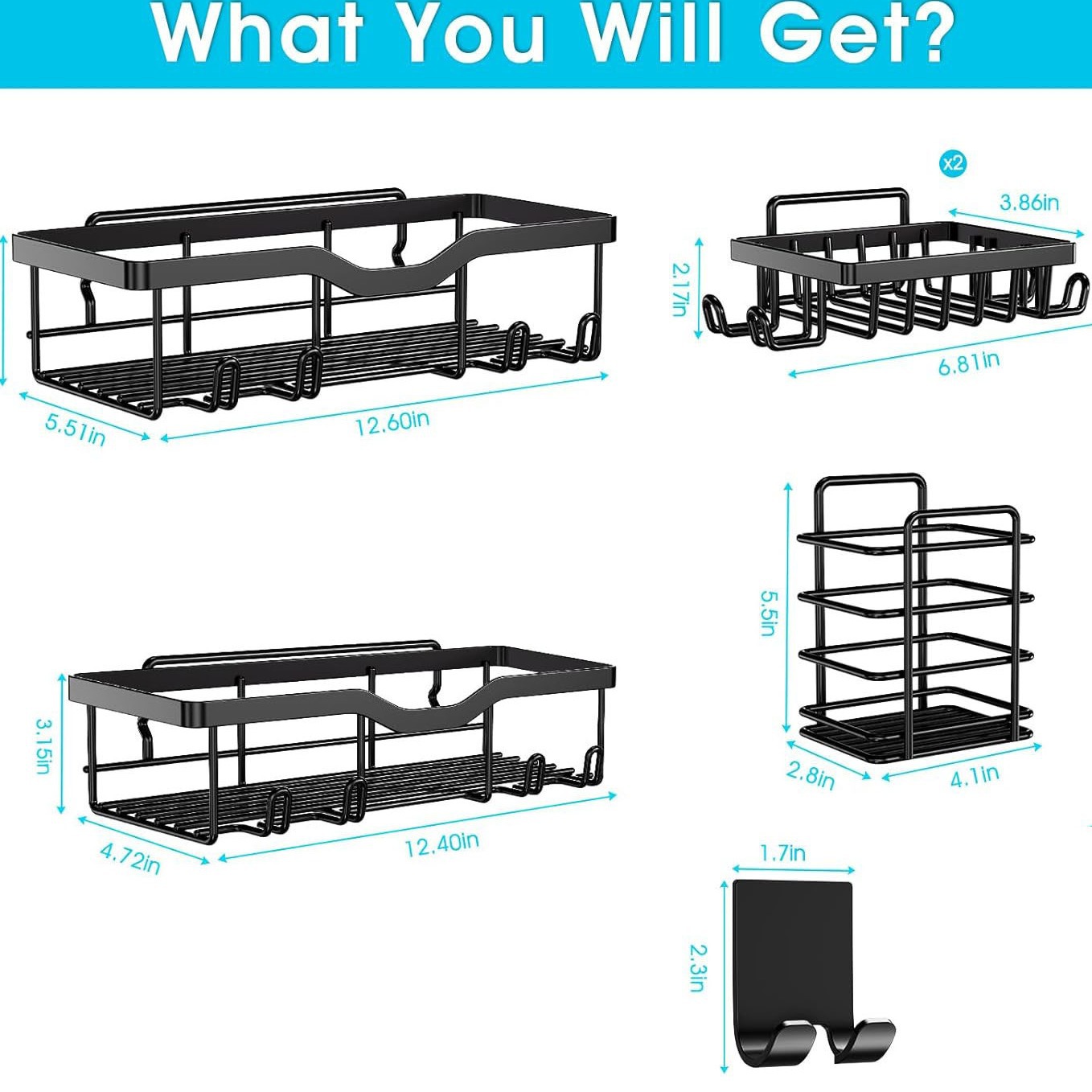 Amazon hierro baño rack ponche-libre aseo jabón rack Gel de ducha rack de almacenamiento rack de baño