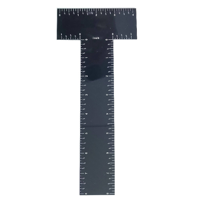 Diseño de prendas de vestir acrílico 90 ° regla de costura de tela de corte de tela doble regla de patrón de tela de corte