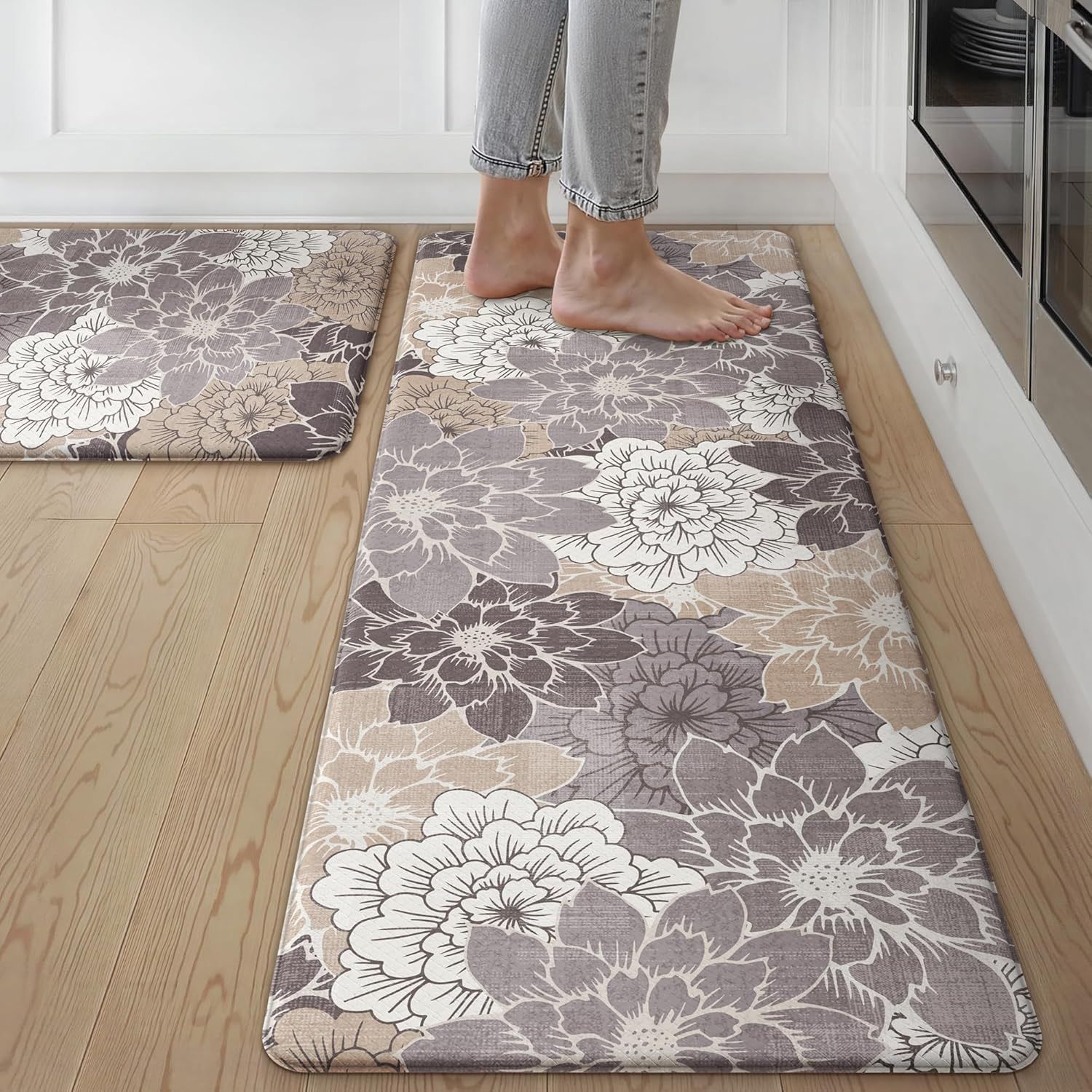 Cross-Border Kitchen Floor Mats, Water-Absorbent, Non-Slip Pvc Mats, Oil-Resistant, Washable, Winter Entryway Long Strip Mats Wholesale