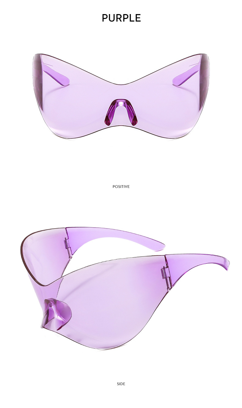 Ballon de sport une pièce à technologie futuriste Y2K, lunettes de soleil punk cool, lunettes hip-hop pour fille épicée, nouvelle collection_voghion.com