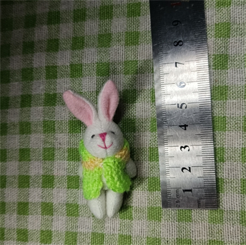 (옷은 직접 입으셔야 합니다) 4.5cm 녹색 스웨터 순백 토끼