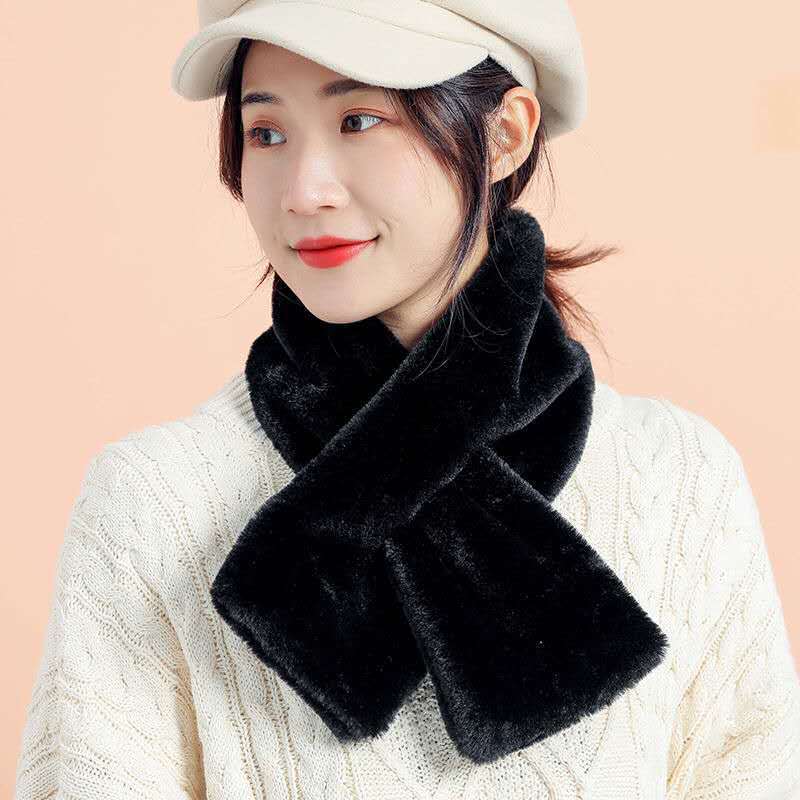 秋冬の女性用スカーフ、厚くて暖かく多用途、韓国プリンセスベアクロスプラッシュスカーフ、多用途で暖かいスカーフ|undefined