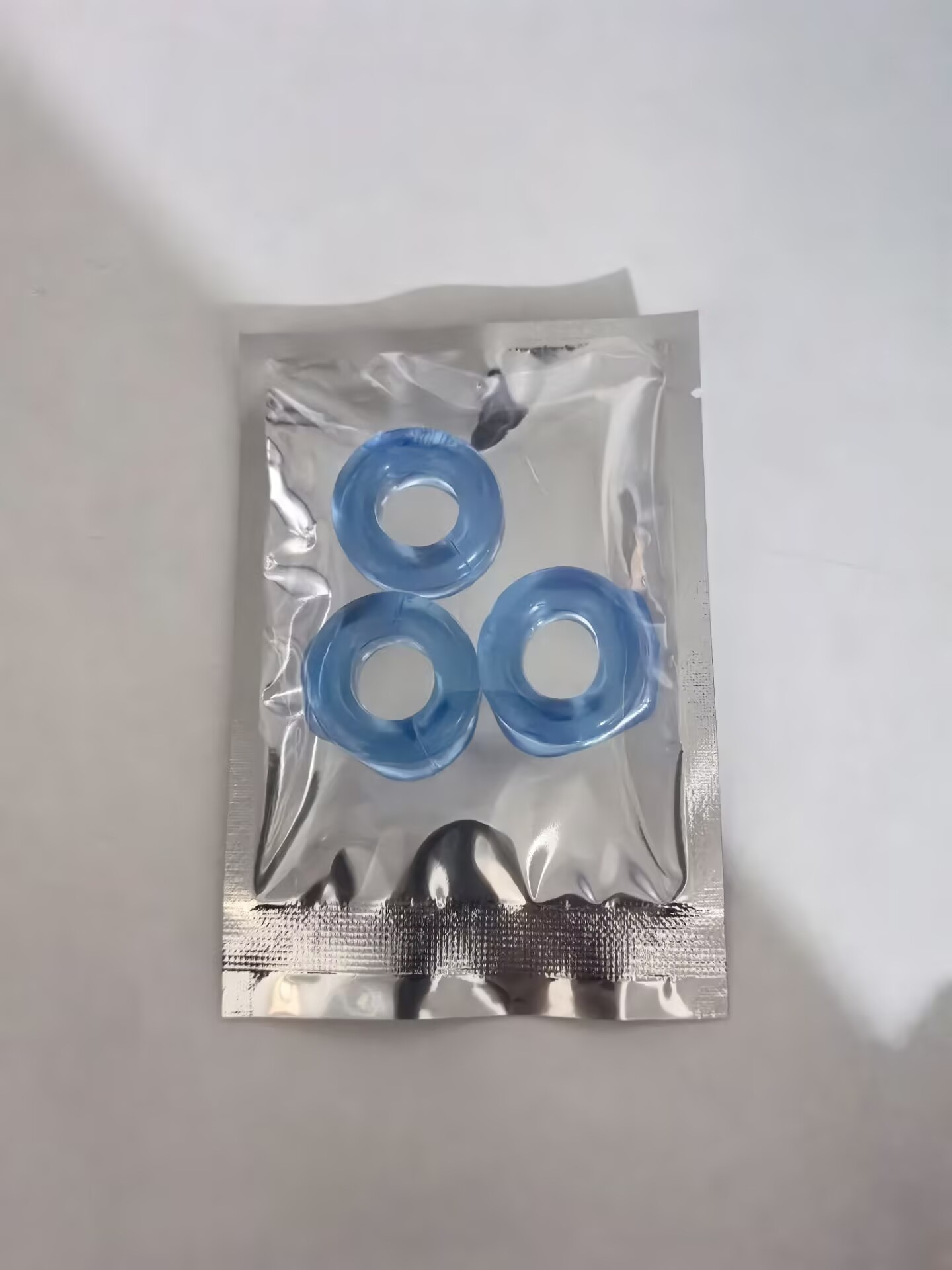 Snowflake Locking Delay Ring Set, 3-Pack TPE Cock Rings, Transparent — detail image 2