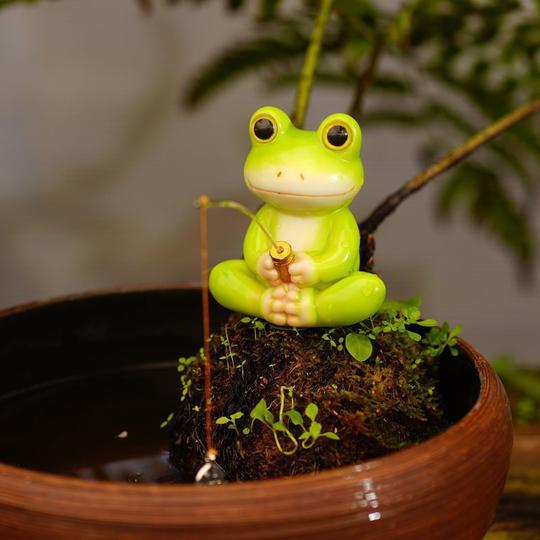 Frog Ancient Fish Tank Aquarium Fishing Rockery Flowing Water Landscaping Ornaments Fish Pond Decorations Potted Micro Landscape
