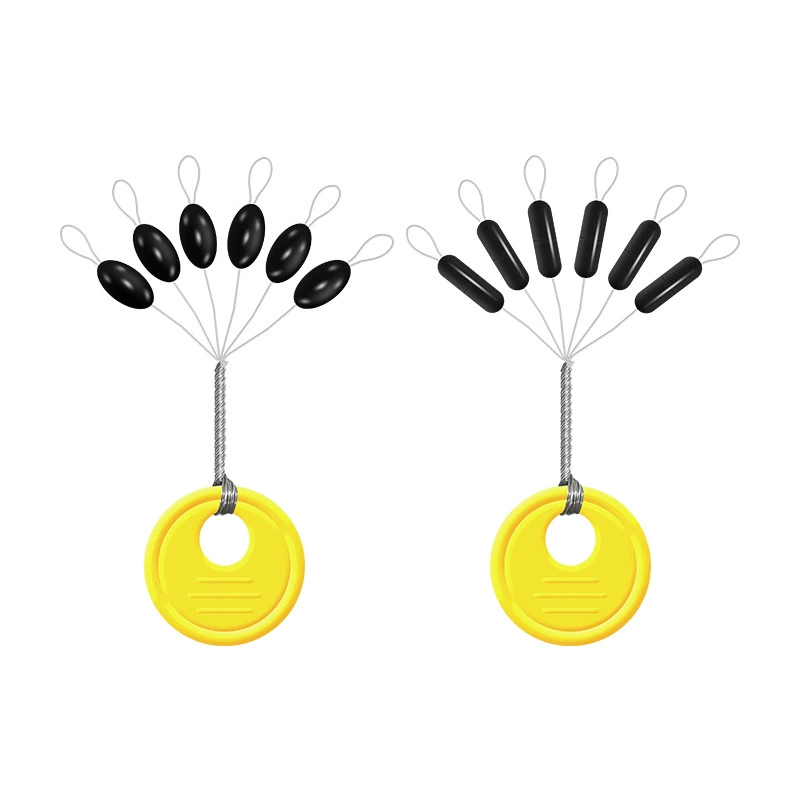 Fishing ultra -tight silicon glue, spatial bean -grade high -quality rubber 100 sets of olive shape bulk small fishing gear accessories